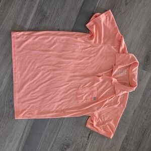 Huk Vibrant Coral Polo